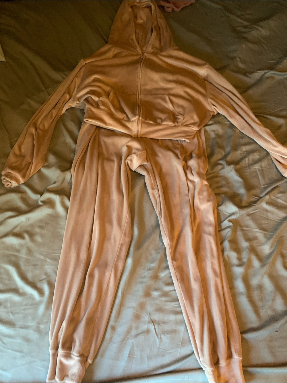SKIMS Velour Plush Zip Hoodie & Jogger Set - Sand